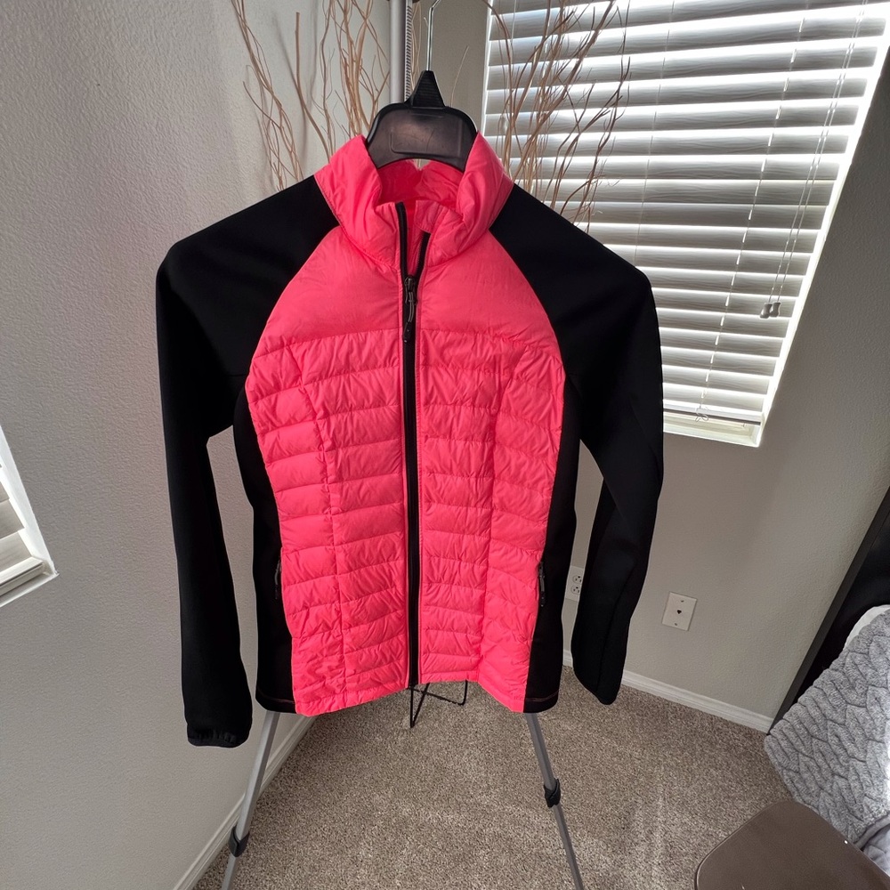 Women's Pink and Black Jacket (medium)